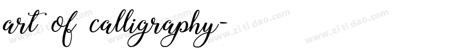 art of calligraphy字体转换